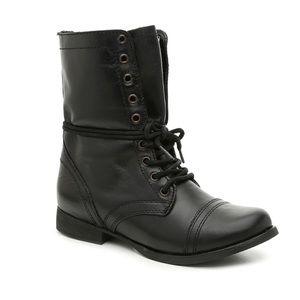 Steve Madden Black Troopa Combat Boot